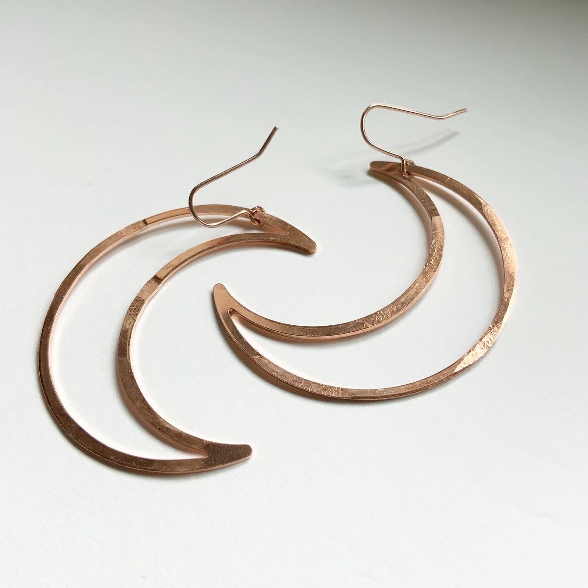 Copper Big Mamma Moons Hoop Earrings