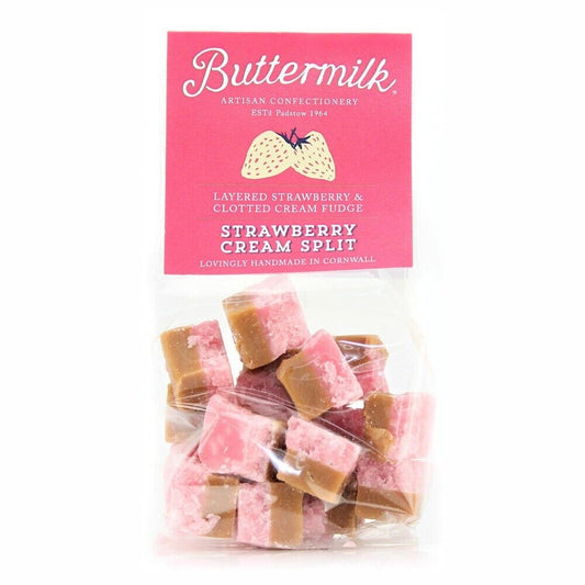 Buttermilk Strawberry Cream Split Fudge