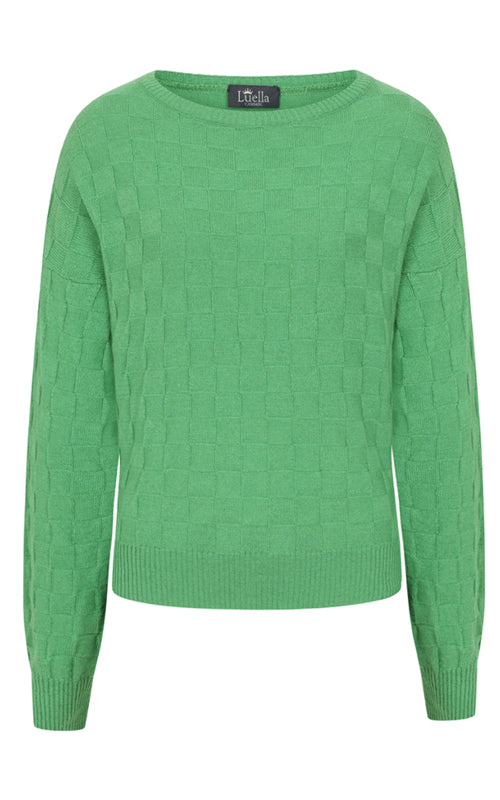 Luella 'Cheska' Cashmere Blend Jumper-Green