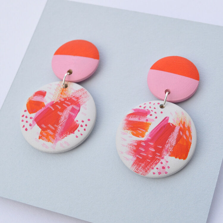 Arty Pink Earrings