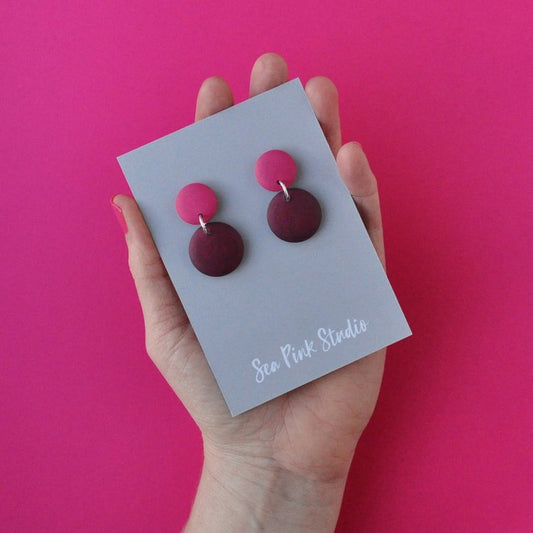 Pink Berry Double Earrings